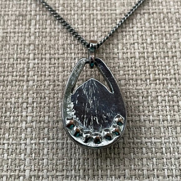 Women Necklace Fashion Jewelry Faux Stone Pendant Black Chain Necklace - Picture 7 of 11